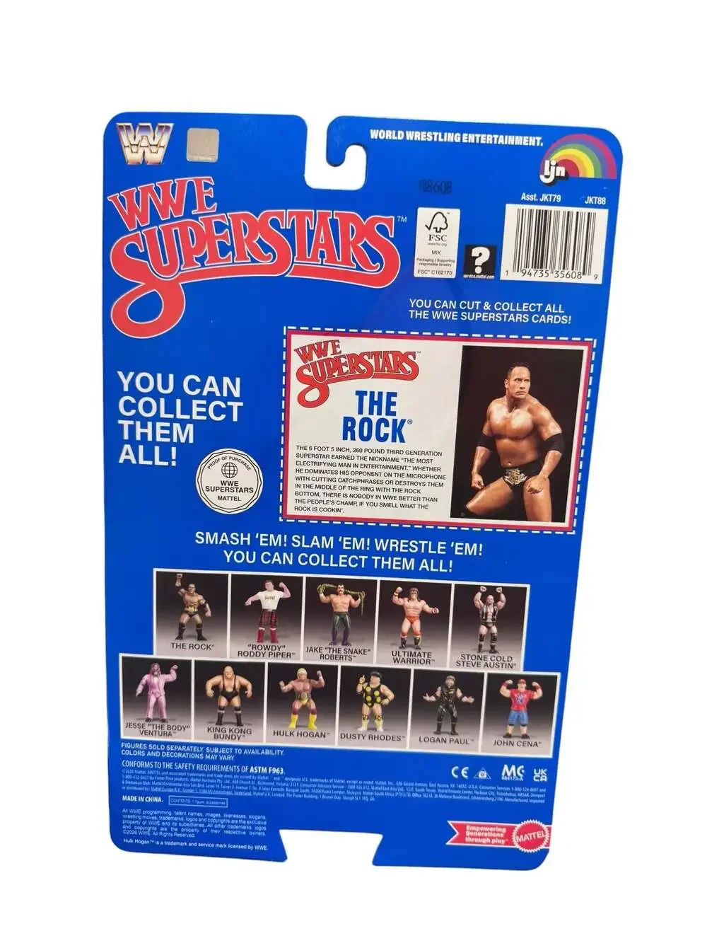 Mattel WWE Superstars The Rock LJN-Style Retro Action Figure